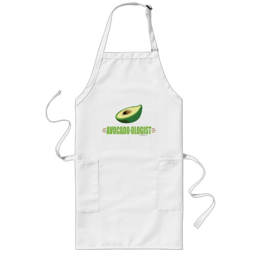 Grappige Avocado Lang Schort (Voorkant)