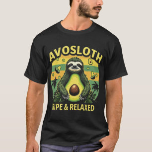 Grappige avocado luiaard hybride avosloth retro Vi T-shirt
