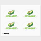 Grappige Avocado Ovale Sticker (Vel)