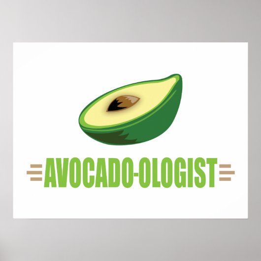 Grappige Avocado Poster (Voorkant)