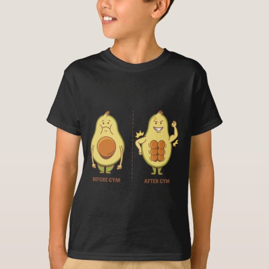 Grappige Avocado, Schattig Fruit Meme T-shirt (Voorkant)