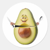 Grappige avocado Stickers, guacamole Stickers (Voorkant)