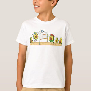 Grappige Avocado Strand Volleybal Punt T-shirt
