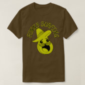 grappige avocado surfende illustratie t-shirt (Design voorkant)