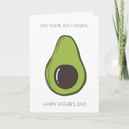 Grappige avocado Vaderdag Kaart (Voorkant)
