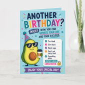 Grappige Avocado Verjaardag Kaart (Voorkant)