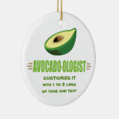 Grappige Avocadoliefhebber Keramisch Ornament (Rechts)