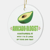 Grappige Avocadoliefhebber Keramisch Ornament (Links)