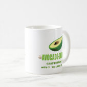 Grappige Avocadoliefhebber Koffiemok (Voorkant rechts)