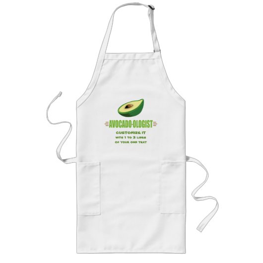Grappige Avocadoliefhebber Lang Schort (Voorkant)