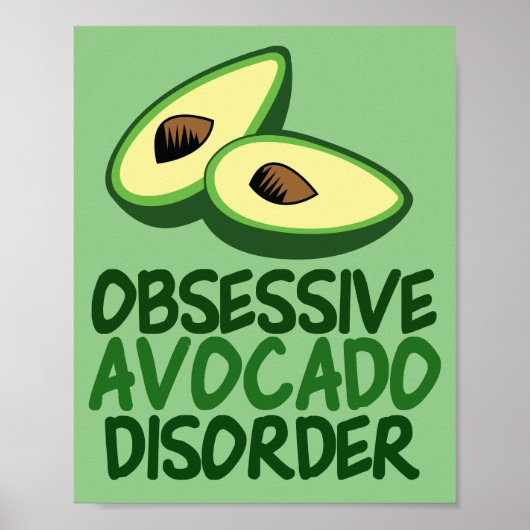 Grappige Avocadoliefhebber Poster (Voorkant)