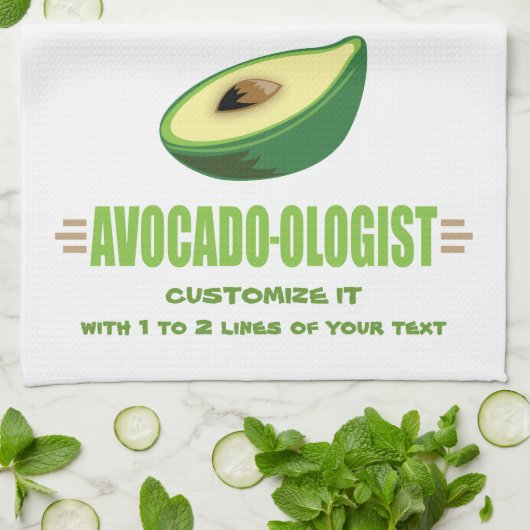 Grappige Avocadoliefhebber Theedoek (Gevouwen)