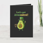 Grappige "Avocontrole" St. Patrick's Day Avocado Kaart (Voorkant)