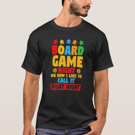 Grappige avond met bordspellen of hoe ik het graag t-shirt (Voorkant)