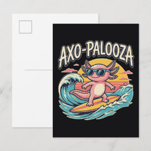 Grappige Axo-Palooza 90s alternatieve concertparod Briefkaart