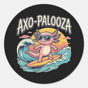 Grappige Axo-Palooza 90s alternatieve concertparod Ronde Sticker