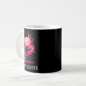 Grappige Axolotl Boekliefhebber Bibliothecaris Lee Koffiemok (Voorkant links)