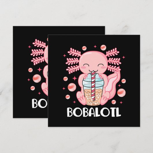 Grappige Axolotl Bubble Tea (Voorkant / Achterkant)