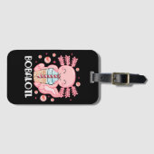 Grappige Axolotl Bubble Tea Bagagelabel (Voorkant (horizontaal))