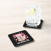 Grappige Axolotl Bubble Tea Bier Onderzetter (Rechterzijde)
