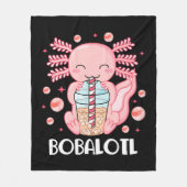Grappige Axolotl Bubble Tea Fleece Deken (Voorkant)