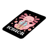 Grappige Axolotl Bubble Tea Magneet (Linkerzijde)
