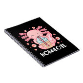 Grappige Axolotl Bubble Tea Notitieboek (Rechterzijde)
