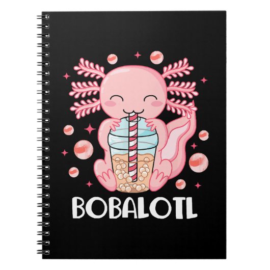 Grappige Axolotl Bubble Tea Notitieboek (Voorkant)