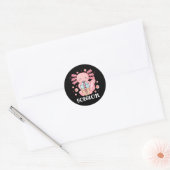 Grappige Axolotl Bubble Tea Ronde Sticker (Envelop)
