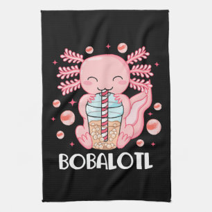 Grappige Axolotl Bubble Tea Theedoek
