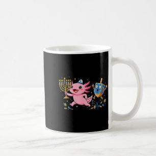 Grappige Axolotl Dreidel Menorah Hanukkah Kinderen Koffiemok