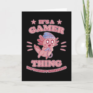 Grappige Axolotl Gaming Headset Games Cadeau Kaart