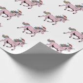 Grappige Axolotl Kerstman Hoed Kerst Outfit Cadeaupapier (Hoek)