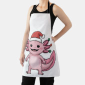 Grappige Axolotl Kerstman Hoed Kerst Outfit Schort (Insitu)