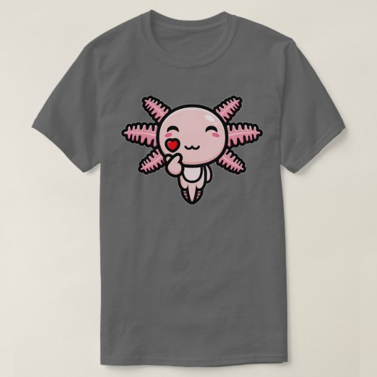 grappige axolotl liefde t-shirt (Design voorkant)