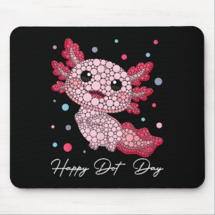 Grappige Axolotl-liefhebbers Polka Dot Art Student Muismat