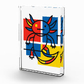 Grappige Axolotl Piet Mondrian Abstracte Kunst Pat Fotoblokken (Rechts)