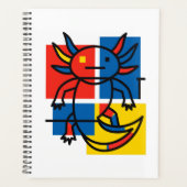 Grappige Axolotl Piet Mondrian Abstracte Kunst Pat Planner (Voorkant)