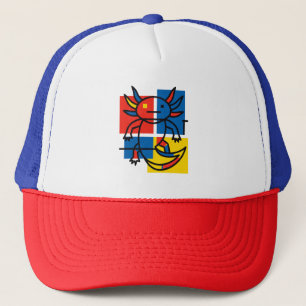 Grappige Axolotl Piet Mondrian Abstracte Kunst Pat Trucker Pet