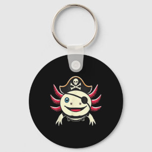 Grappige Axolotl Pirate Schattige Halloween Kostuu Sleutelhanger