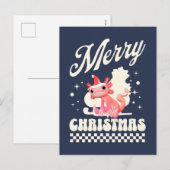 Grappige Axolotl Prettig Kerstfeest Feestdagenkaart (Voorkant / Achterkant)