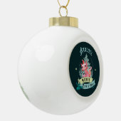 Grappige Axolotl Prettig Kerstfeest Keramische Bal Ornament (Links)