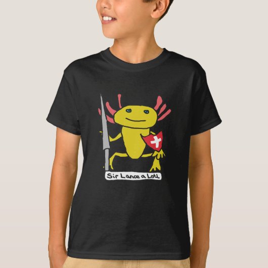 Grappige Axolotl Ridder T-shirt (Voorkant)