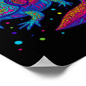 Grappige Axolotl Video Gamer Polka Dot Art Student Poster (Hoek)