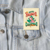 Grappige Axolotl Vrolijke Feestdagen Kerst Groet Button (Insitu)