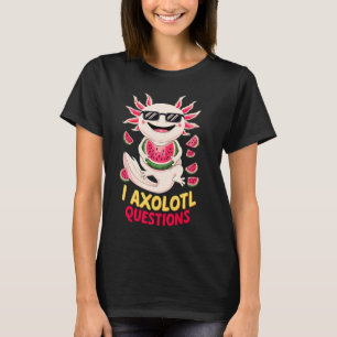 Grappige Axolotl Watermeloen I Axolotl Vragen Melo T-shirt