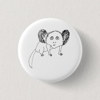 Grappige Aye Aye Badge - Rare Slechte Getekende Di Ronde Button 3,2 Cm