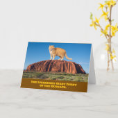 Grappige Ayer's Rock Tabby Kaart (Gele Bloem)