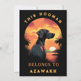 Grappige Azawakh hond ouder gepersonaliseerd Aankondiging