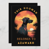 Grappige Azawakh hond ouder gepersonaliseerd Aankondiging (Voorkant / Achterkant)